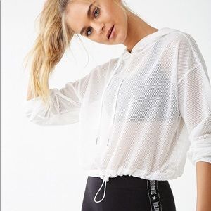 2 for $30 💕 Forever 21 mesh cropped hoodie